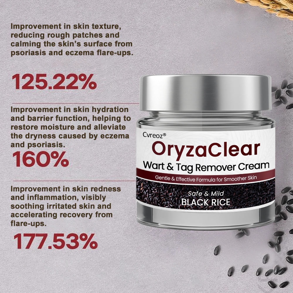 Cvreoz® OryzaClear Wart & Tag Remover Cream 👨⚕️ FDA Approved (Gentle & Effective Formula for Smoother Skin)