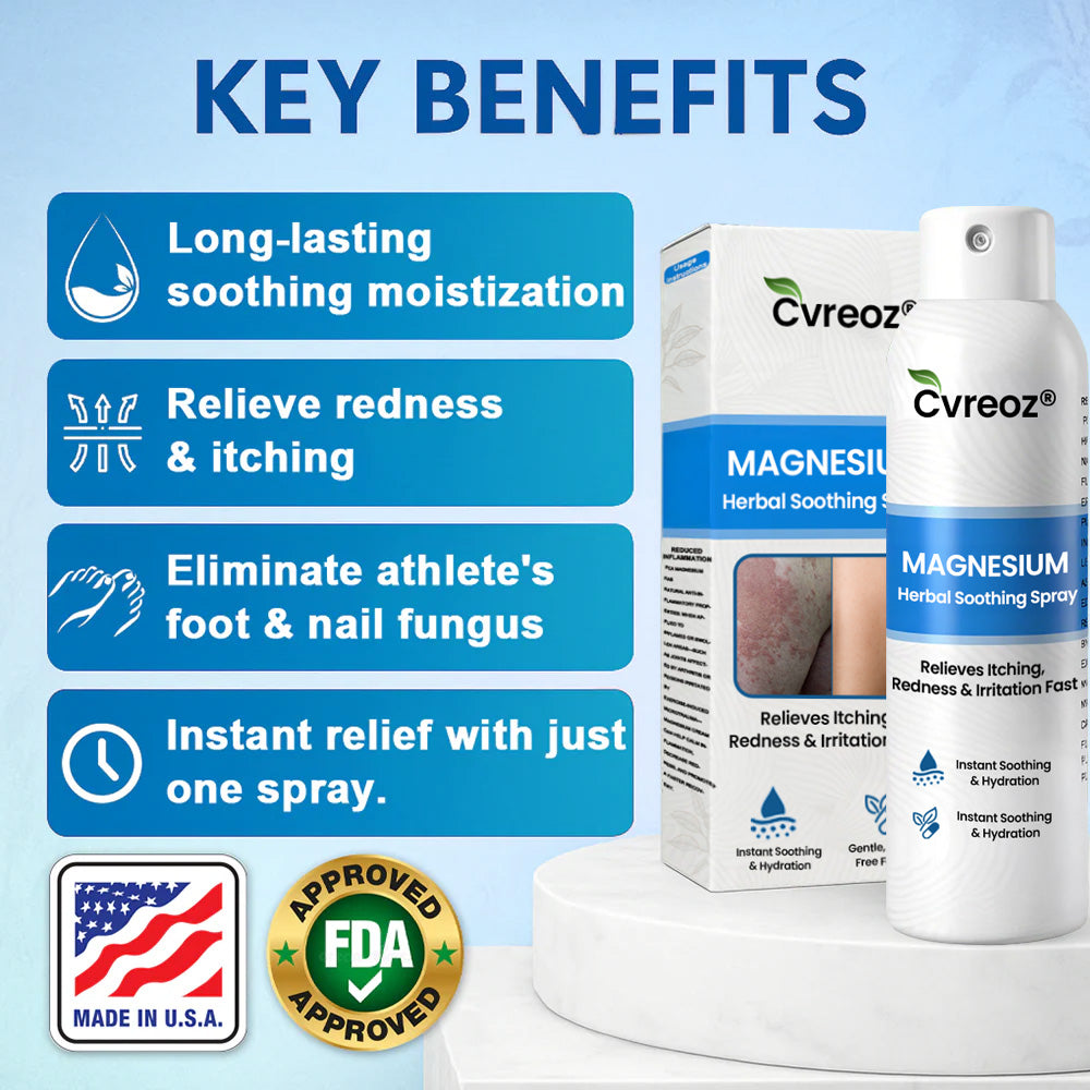 ✅  Official Store: Cvreoz® Magnesium Herbal Psoriasis Spray ⚕️ FDA Certified (for the treatment of psoriasis and eczema, improvement of bacterial infections in the genital area, treatment of acne and warts, eliminates psoriasis and eczema, etc.) (zth)