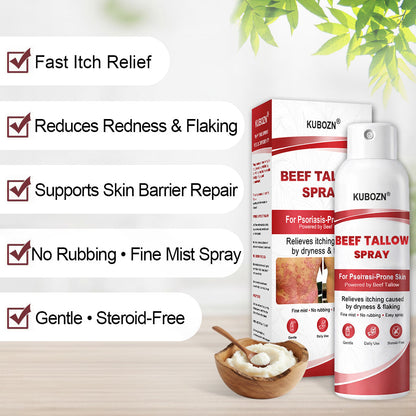 KUBOZN® Tallow Spray — The No-Rub Relief for Psoriasis-Prone Skin✨