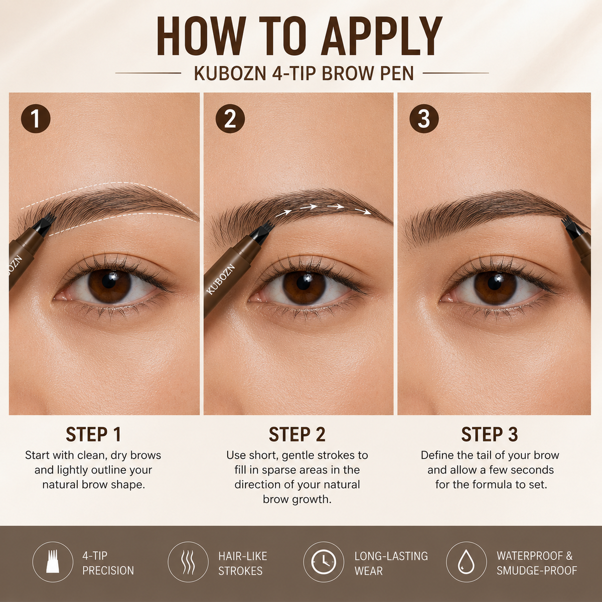 Kubozn® Waterproof Brows That Last All Day