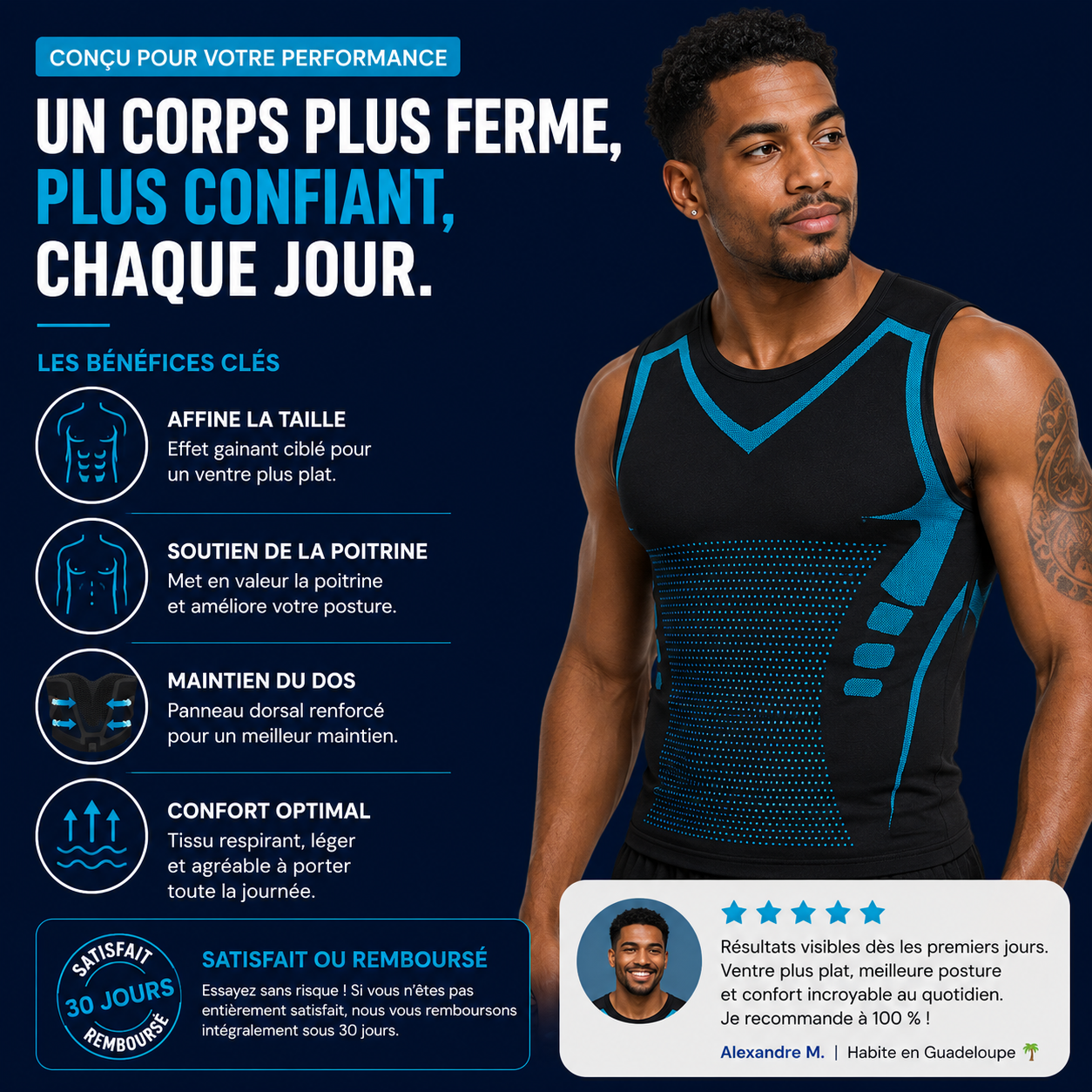 FitCore - Débardeur de Compression Gainant