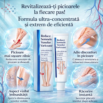 Cremă pentru varice și circulație – picioare mai ușoare și aspect vizibil îmbunătățit