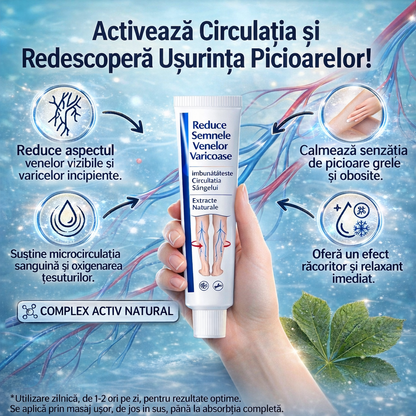 Cremă pentru varice și circulație – picioare mai ușoare și aspect vizibil îmbunătățit