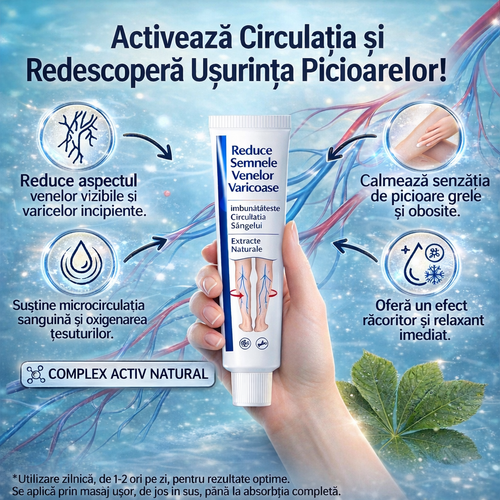 Cremă pentru varice și circulație – picioare mai ușoare și aspect vizibil îmbunătățit